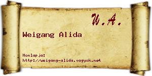 Weigang Alida névjegykártya